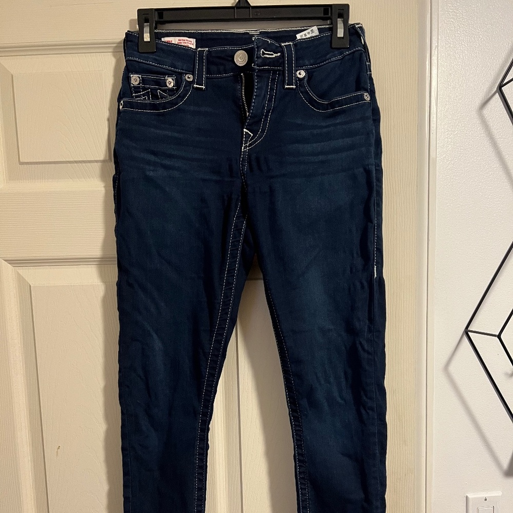 TRUE RELIGION JENNIE MID RISE CURVY SKINNY JEAN
